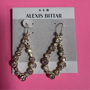 Alexis Bittar Gold Crystal Dangle Earrings NWT